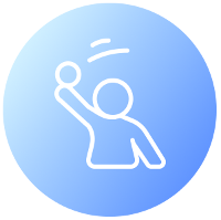 person throwing ball icon